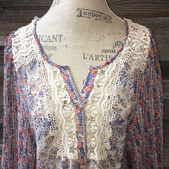 Anthropologie HD in Paris pheasant top Sz 2 - Picture 2 of 8